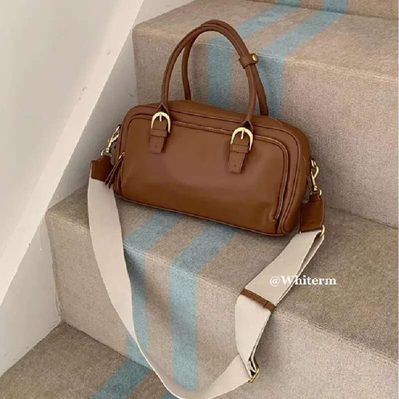 Handbags For Women Wide Shoulder Strap Casual Leather Messenger Crossbody Bag Large Capacity Handbag Women's Bags