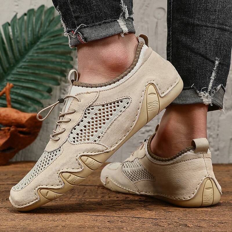 Ddmyoutdoor Man Sneaker Lightweight Mesh Handmade Loafers Sports Flat Bottom Driving Outdoor Mocasin Shoes Zapatos De Hombre Outdoor Shoes