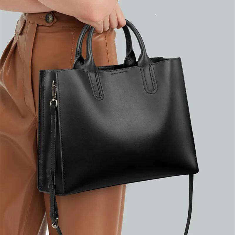 Genuine Leather Women's Handbags 2023 Fashion Tote Commuter 14 Inch Computer Bag Business Briefcase Shoulder Crossbody Bags 2025/06/07
