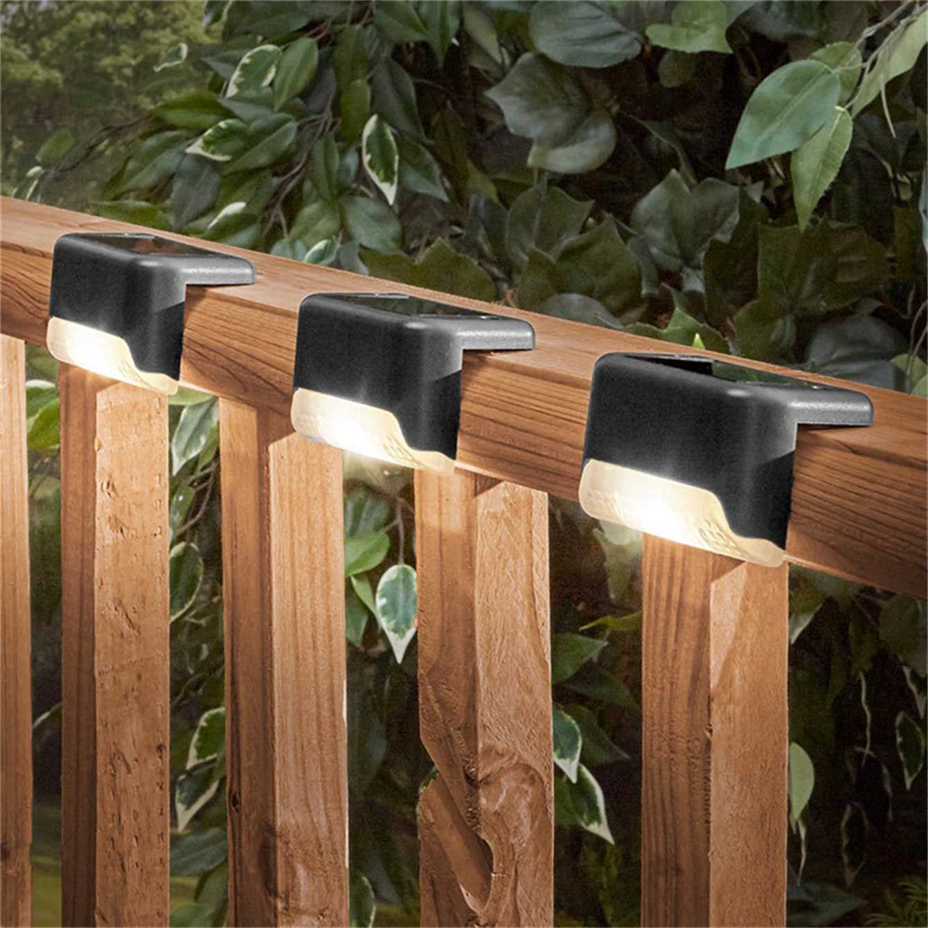 LED Solar Step Lamp Path Stair Outdoor Garden Lights wedding Balcony Light Decoration for Patio Stair Fence Light 4Pcs XJ250606