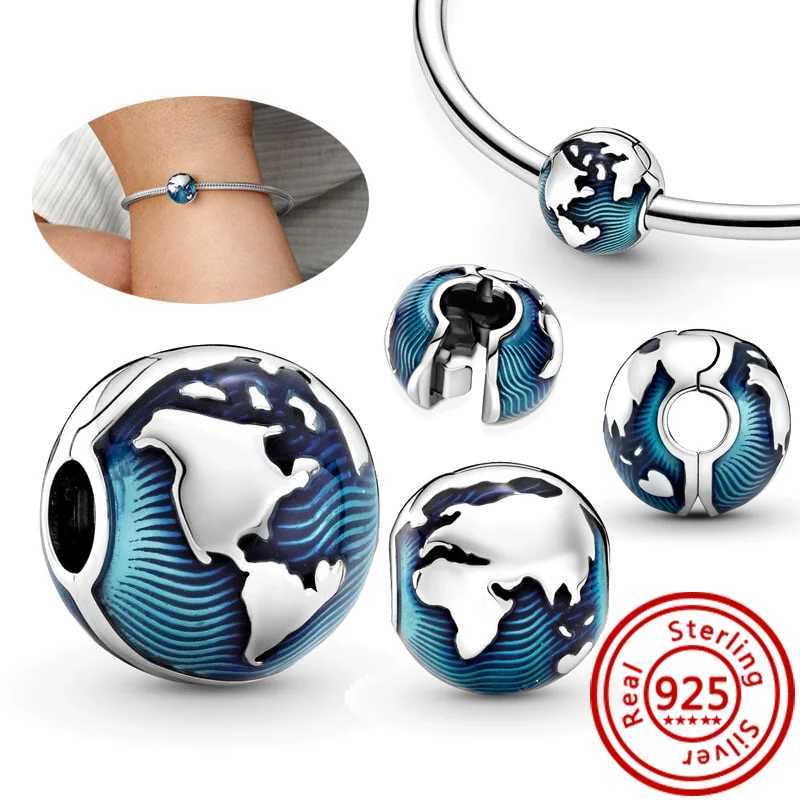 Fit Charms Bracelet 100% 925 Sterling Silver Clip Pave Pink Blue Zircon Infinite Simple DIY Clasp Fine Beads Women Jewelry XJ250607