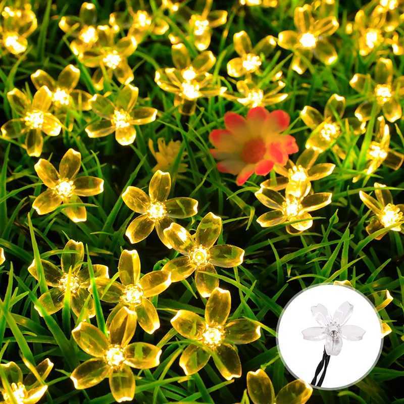 Garden Solar Lamp Butterfly String Lights Waterproof LED Garland Sun Power Outdoor Sunlight for Yard Fence Lawn Patio Decoration W250607