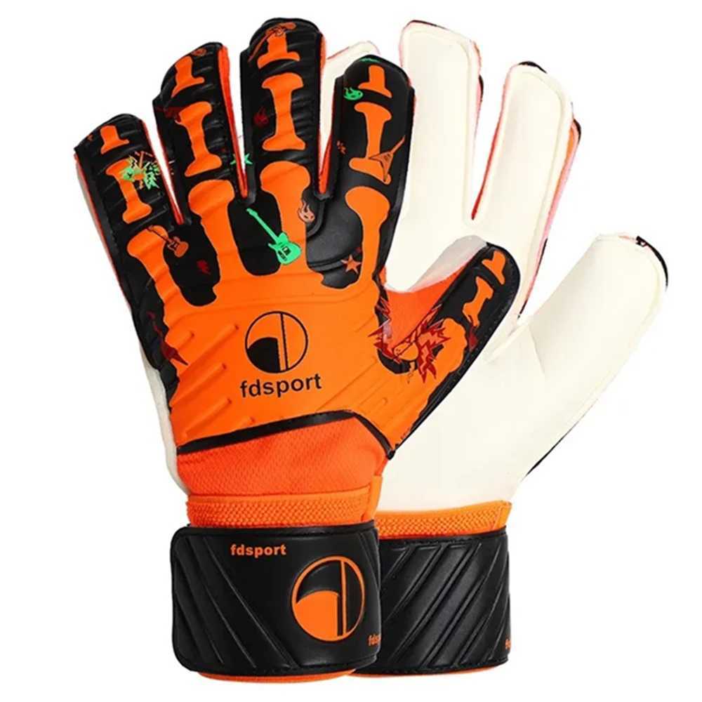 Mens Kids Child Professional Goalkeeper Gloves Finger Protection Thickened Latex Soccer Football Goalie Gloves 5 Finger Save Guard XJ250606