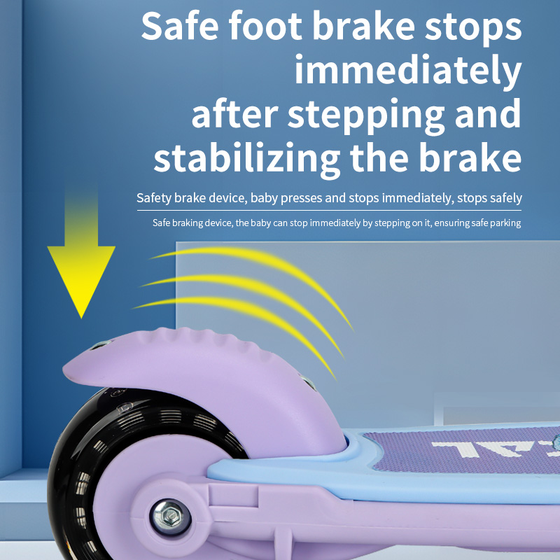 Child-Friendly Foldable Scooter: Wide Pedals for Enhanced Stability and Super Strong Load Capacity