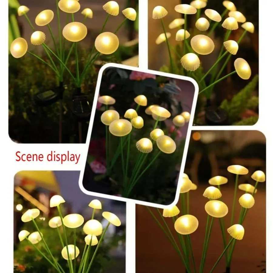 New Creative Solar Jellyfish Mushroom Light Waterproof 10LED Yard Pathway Landscape Lawn Lamp Garden Decoration Outdoor Lighting W250607