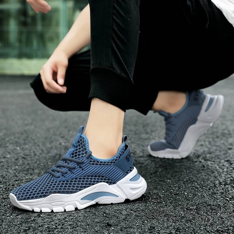 Ddmyoutdoor Tennis Men Summer Trend Sneakers Thick Sole Breathable Versatile Height Increasing Casual Hollow S Running Shoes Outdoor Shoes