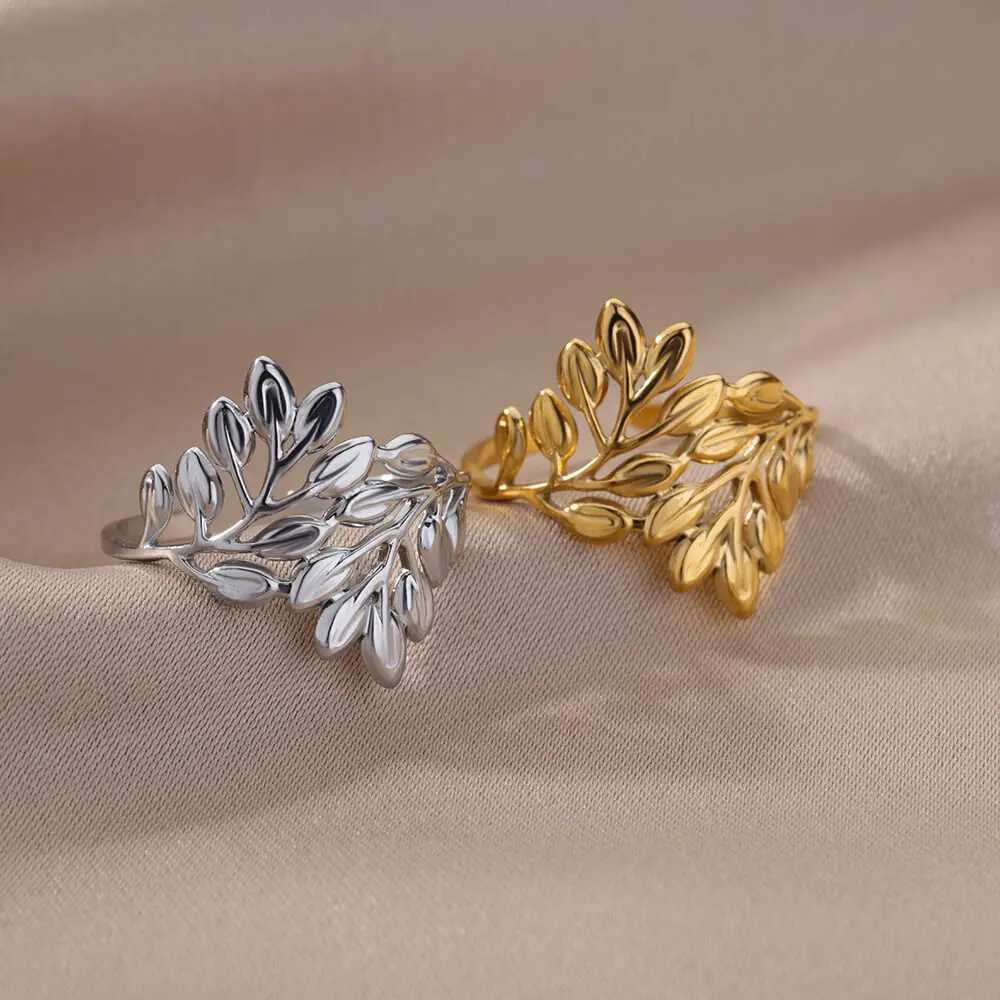 40 Style Rings for Women Stainless Steel Rings Classic Gold Color Adjustable Rings Wedding Aesthetic Jewelry Gift anillos W250606