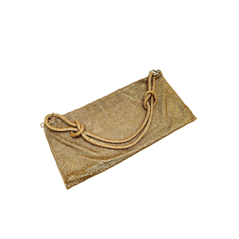 High Quality New Style New Shiny Bag Handmade Inlaid Diamond Bag Metal Sequins Full Diamond Rhinestone Bag Dumpling Bag Underarm Bag New Free Delivery