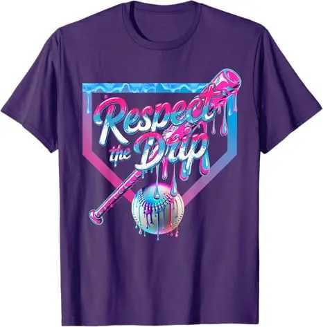 Ice Drip Baseball Bat with Sprinkles Drip Youth Boys Baseball T-Shirt Sons Nephew Fashion Awesome Novelty Gift Y2k T Top X250607