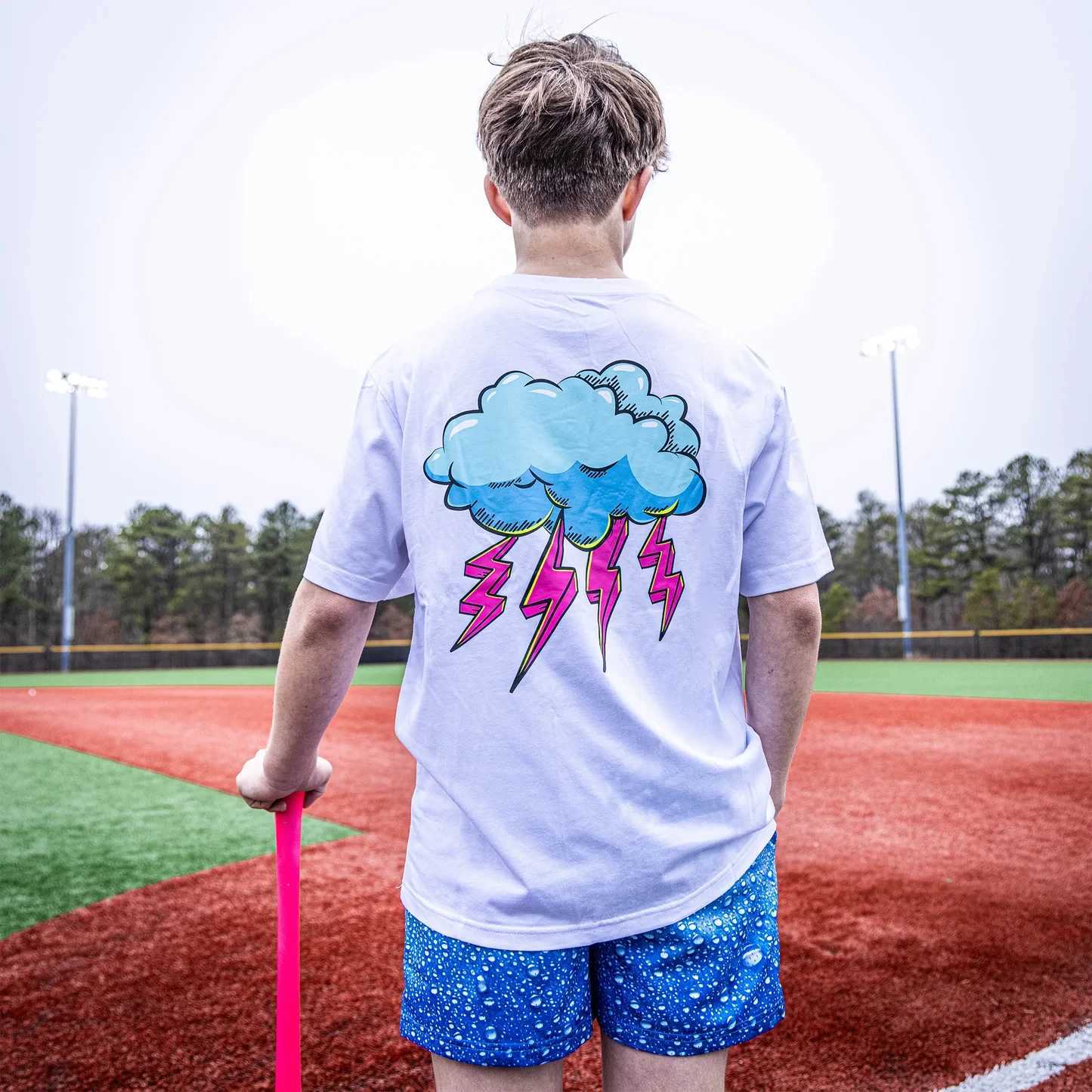 2025 New Summer Mens Rain Youth T Motorcycle Gym Quick-dry Sleeve Outdoor Sports Top for Streetwear Casual - Lightning Bolt X2506071