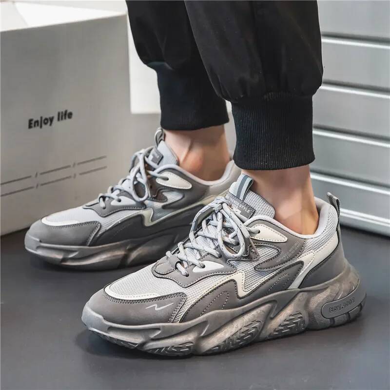 Ddmyoutdoor Men S Casual Sneakers Fashion Breathable Mesh Tennis Sports Running Elastic Vulcanized Comfortable Male Shoes Outdoor Shoes