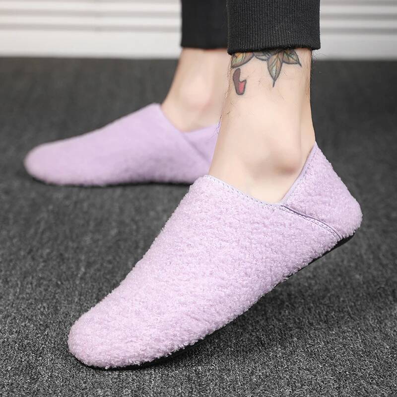 Ddmyoutdoor Ddmyoutdoor Men Winter Slippers Women Warm Soft Plush Flats Casual Male Loafers Lightweight Home Walking Couples Shoes Footwear Outdoor Ou