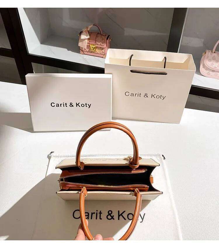 High Quality Fashion Embroidery Women Handbag Textured Leather Square Large Cpacity Casual Tote Shoulder Messenger Bag