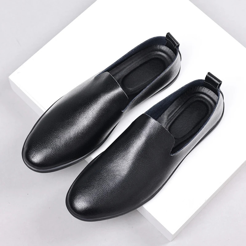 MAEDEF Summer Classic Fashion Mens Outdoor Leather High Quality Casual Shoes Slip on Soft Comfortable Lightweight Footwear 250605