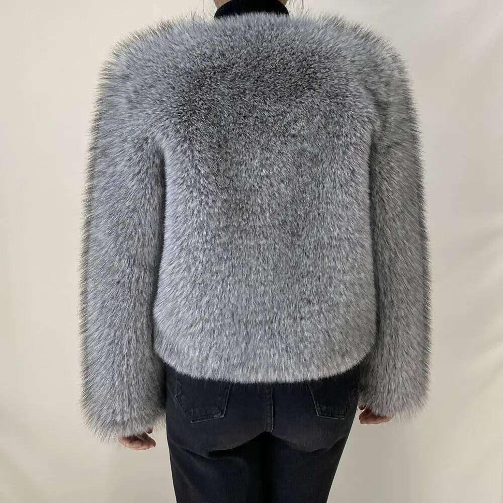 Street Fashion Faux Coat Women Winter Hot Cool Girls Fluffy Short Fur Fox Jacket luanyun