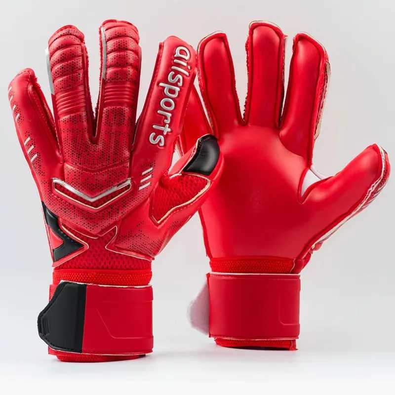 Kids and Adults Football Goalkeeper Gloves Thickened Soccer Goalie Gloves For 4 Protective Fingers Not Detachable Size 5-10 XJ250606