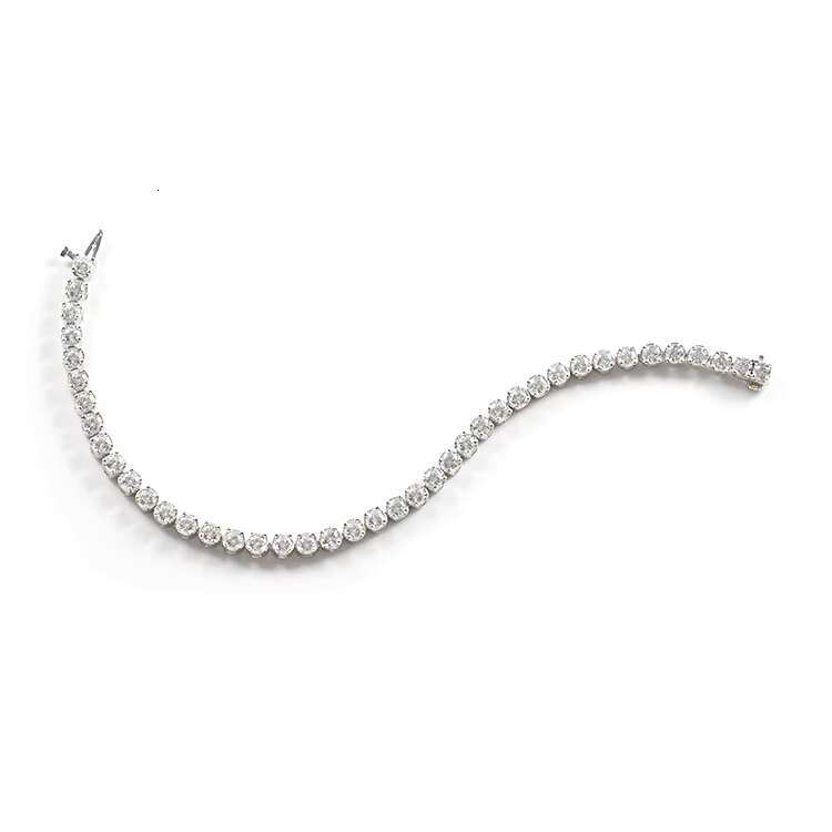 925 Sterling Silver Bracelet With D FL-VVS1 2.5mm to 5mm Moissanite Tennis Bracelets Bangles for Women