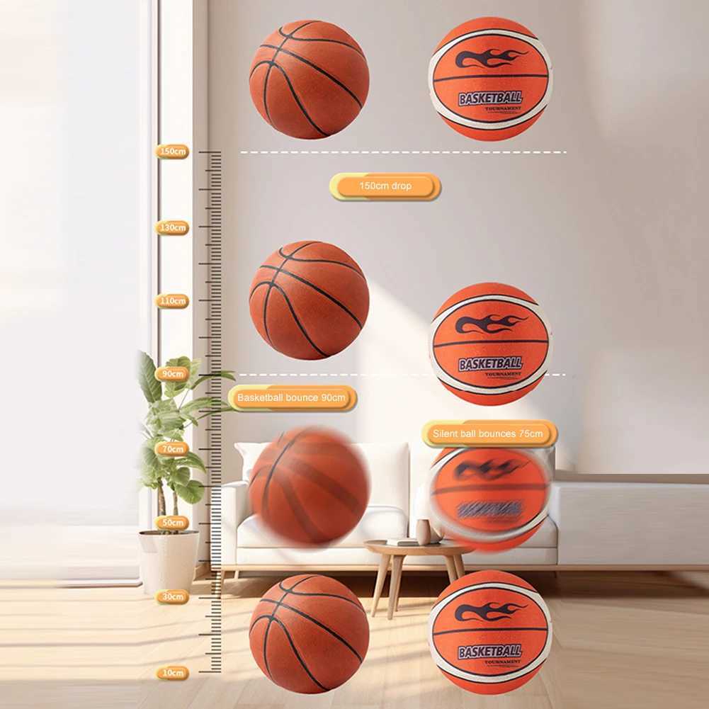 18/21/24cm Kids Silent Basketball Indoor Air Bounce Basketball High Quality Soft Squeezable Mute Bouncing Ball for Indoor SportsXJ250606