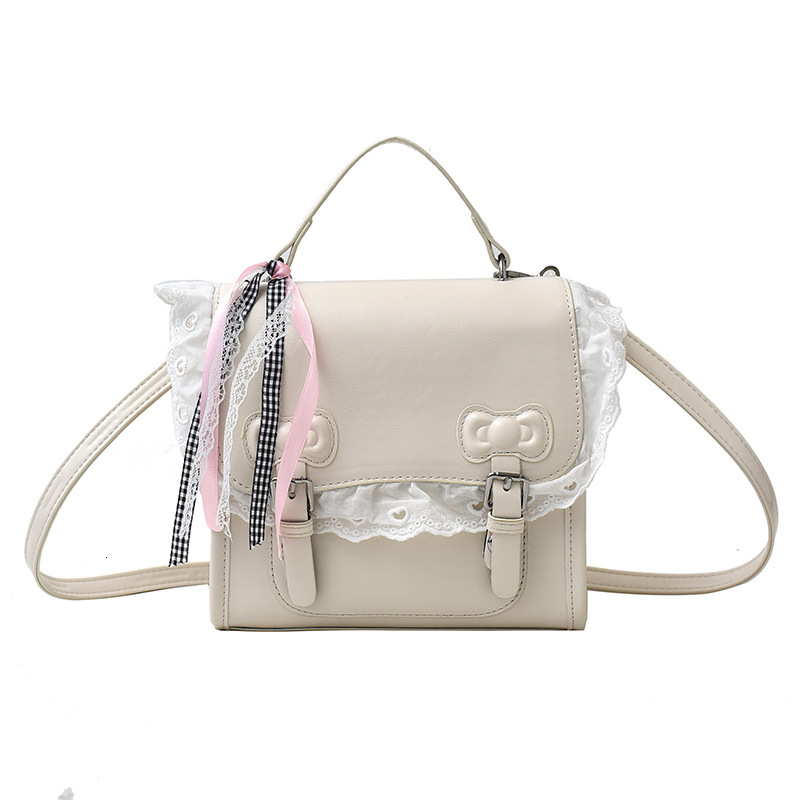 designer Korean Style Sweet College Wind Simple Double Shoulder Small Backpack Summer Fashion Versatile High-Quality Texture Handheld Small Square Bag