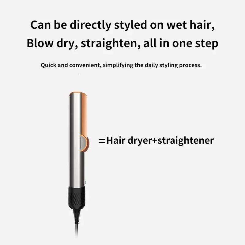 2 IN 1 Professional Negative Ions Straightener & Dryer Heat-Up Hair Flat Iron Compatible Styling Tools Straightener