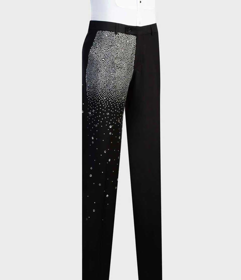 Noble Beaded Wedding Tuxedos 2 Piece Set Jacket Pants Handmade Men Suit Peaked Lapel Customized Groom Wear Party Suits