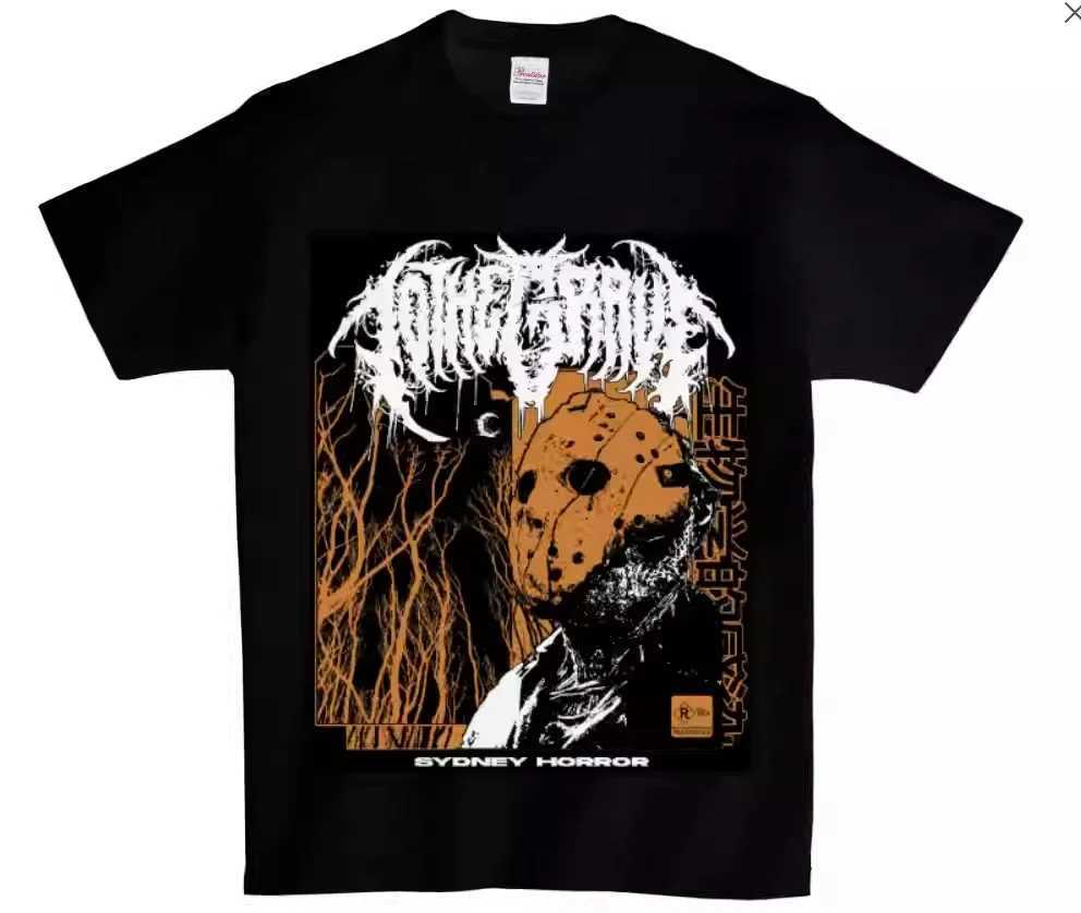 American Halloween Horror Movie Rock Tops High Street Fitness Casual Sports Mens T-shirts Womens Short-sleeved Shirts W250607