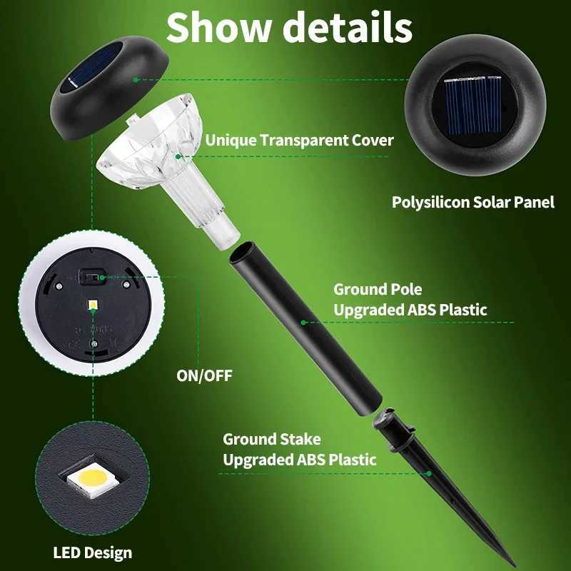 LED Bahe Iklar Solar im Lambalar Yol I Su Geirmez D Mekan Solar Enerji Lambas Peyzaj Aydnlatma Bahe Dekoru XJ250606