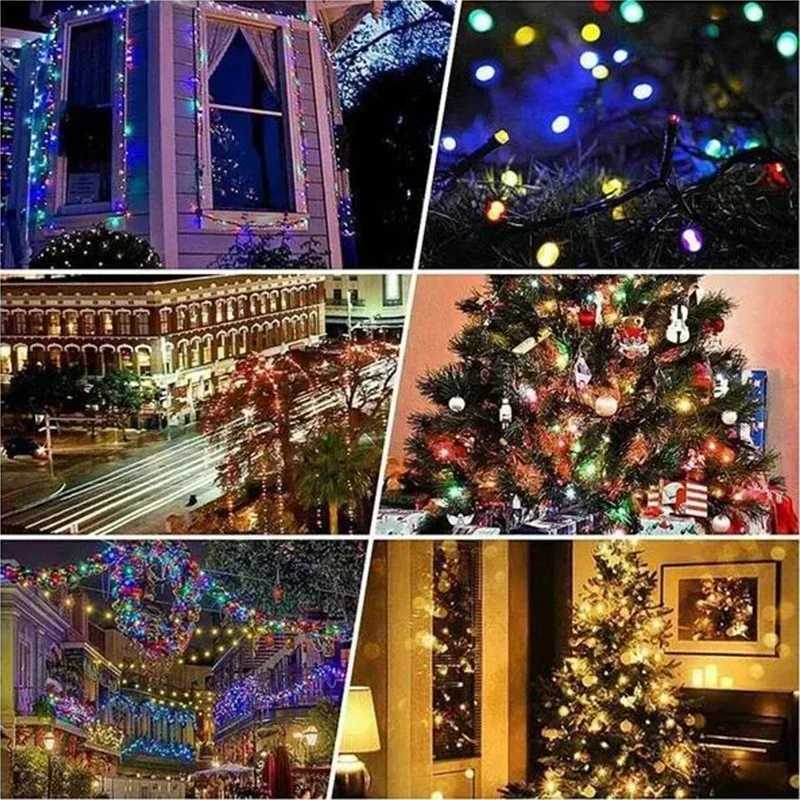 Solar String Light Fairy Garden Waterproof Outdoor Lamp 6V Garland For Christmas Xmas Holiday Party Home Decoration W250607