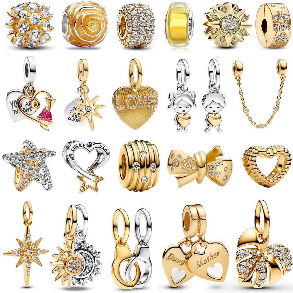 Gorgeous 925 Sterling Silver Sparkling Bow North Star Lucky Heart Dangle Charm Fits Bracelet For DIY Necklace Charm Gift XJ250607