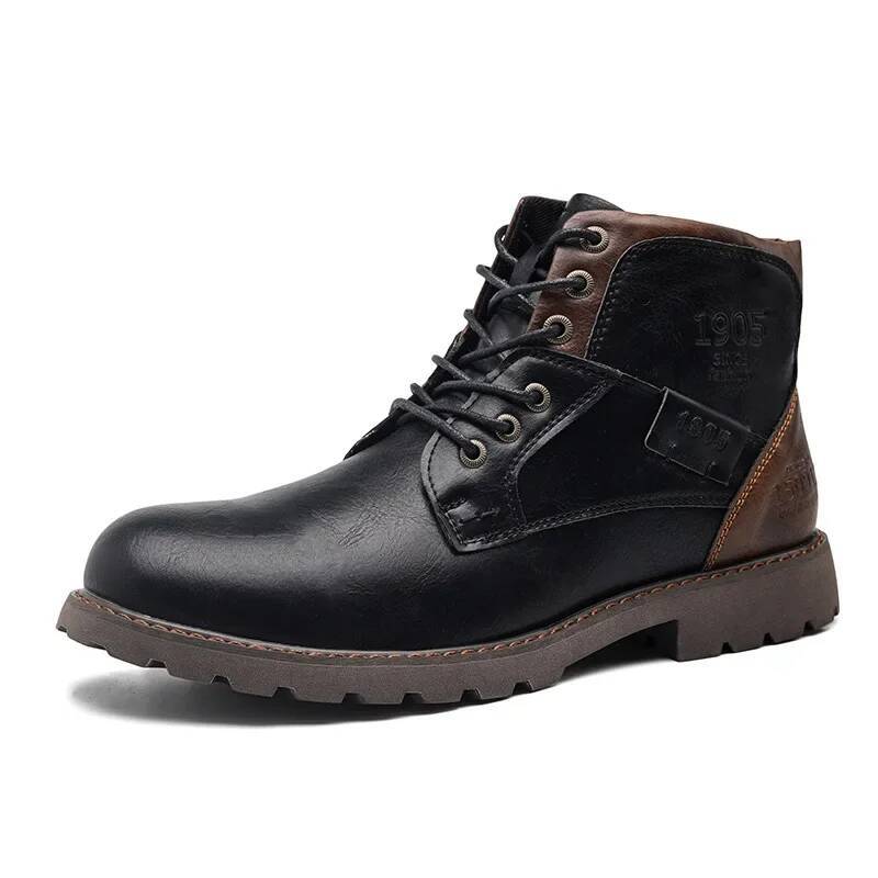 Ddmyoutdoor Italy Handmade Men Autumn Winter Male Booties Outdoor Vintage Brown Ankle Work Boots New Beef Tendon Bottom Bottines Outdoor Shoes