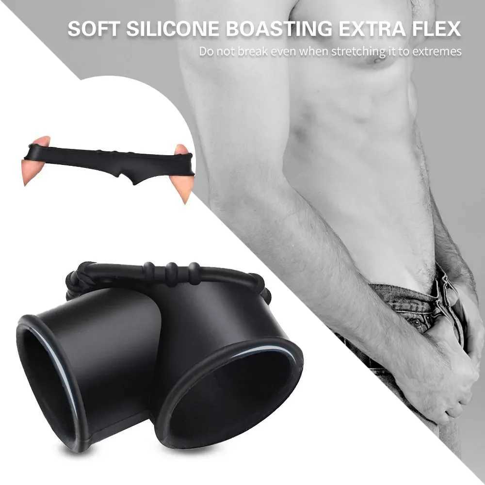 3 Holes Delayed Ejaculation Penis Ring Safe Material Cock Ring Soft Scrotum Ring Male Masturbation Tool Erotic Sex Toys for Men XJ250607