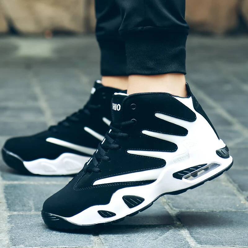 ddmyoutdoor Men Sneakers Women Brand High Top Male Basketball Unisex Breathable PU Leather Sports Shoes Couple Trainers Zapatos Hombre Outdoor Outdoor