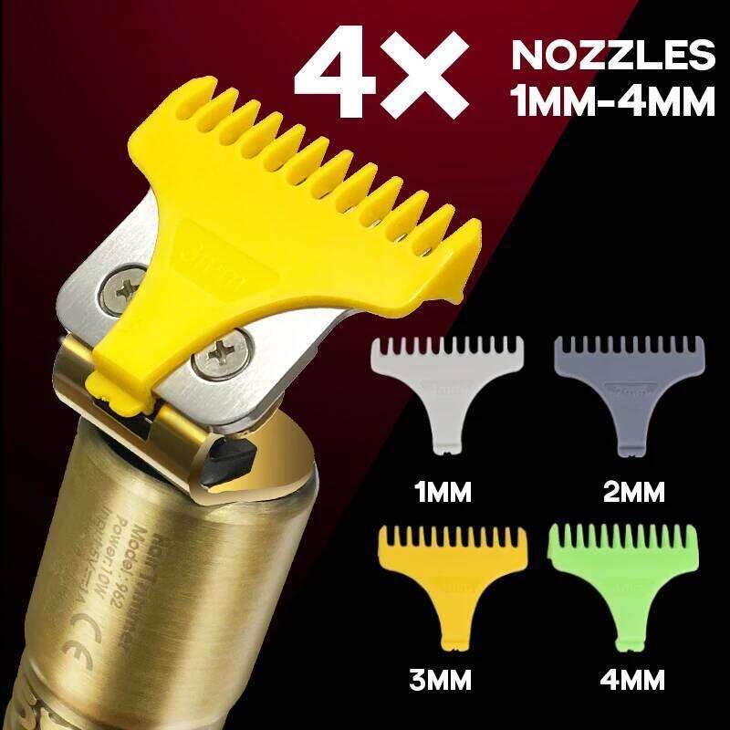 RESUXI 962 All Metal Trimmer + Electric Shaver Multi-Function Grooming Kit Men's Vintage Hair Clipper Oil Head Carving Suit