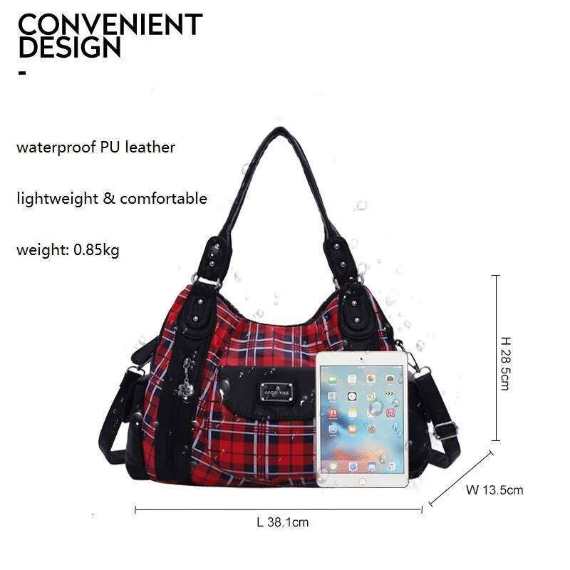 Handhag Designers Hand bags Fashion Women Plaid Shoulder Female Top-handle Bags Large Purse Hobos