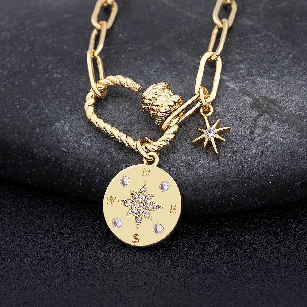 New Fashion Luxury 17 Styles Link Chain Star Pendants Bracelet for Women Men Copper Zircon Gold Color Rhinestone DIY Jewelry W250606
