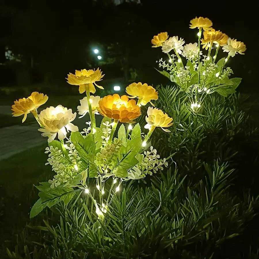 Outdoor Solar Lamp LED Butterfly Sunflower Garden Summer Camping Yard Landscape Ground Lights Wedding Home Party Holiday Decor W250607