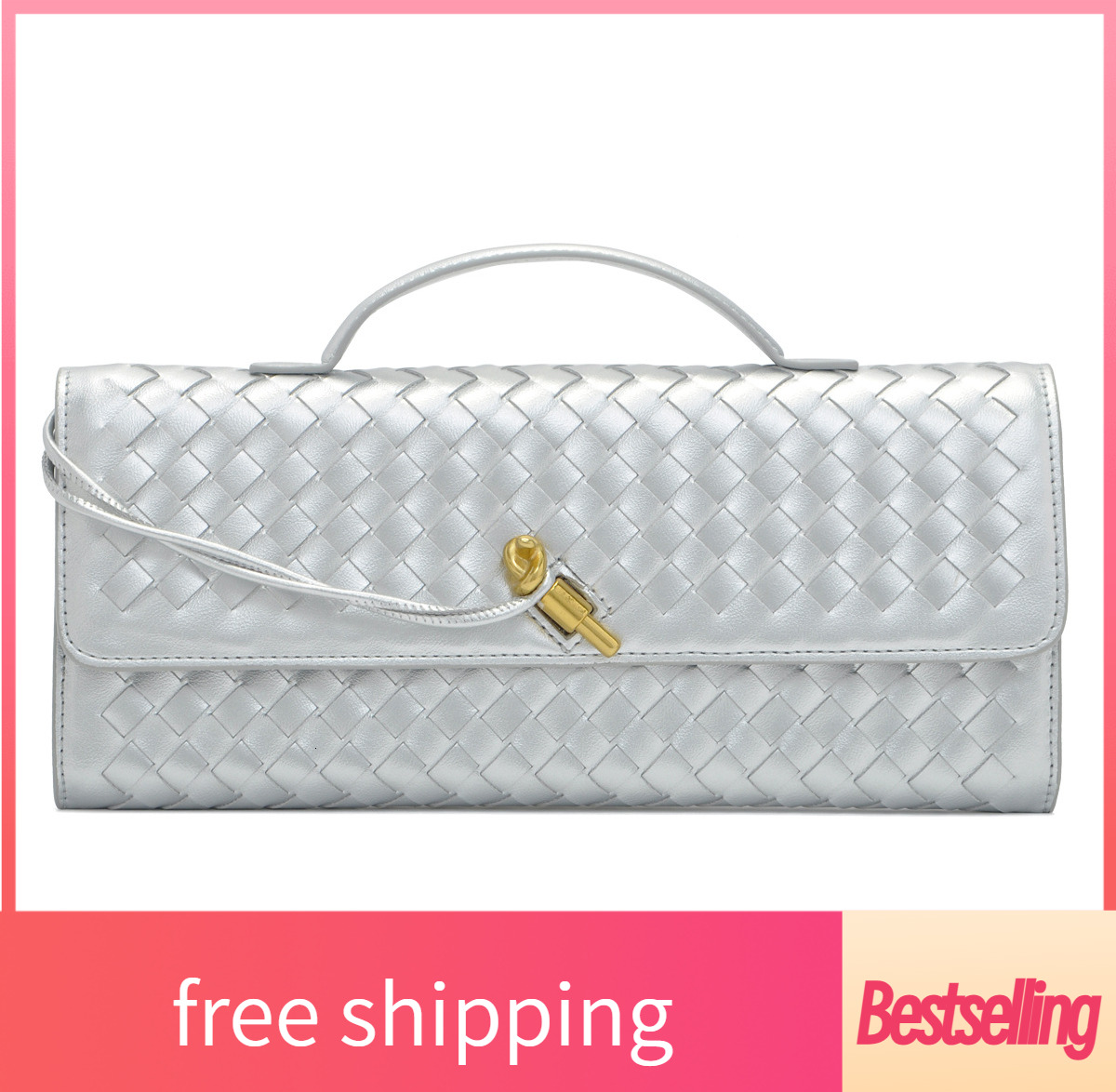 New designer shoulder bag accordion bag fashionable horizontal handbag multifunctional women's crossbody bag large capacity walle Woven bag