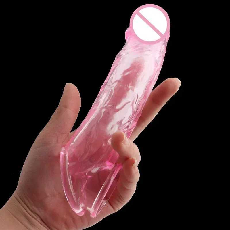 Sexy Toys Penis Ring Penis Enlargement Sleeve for Men Reusable Condom Cock Sleeve Extender Ejaculation Delay XJ250607