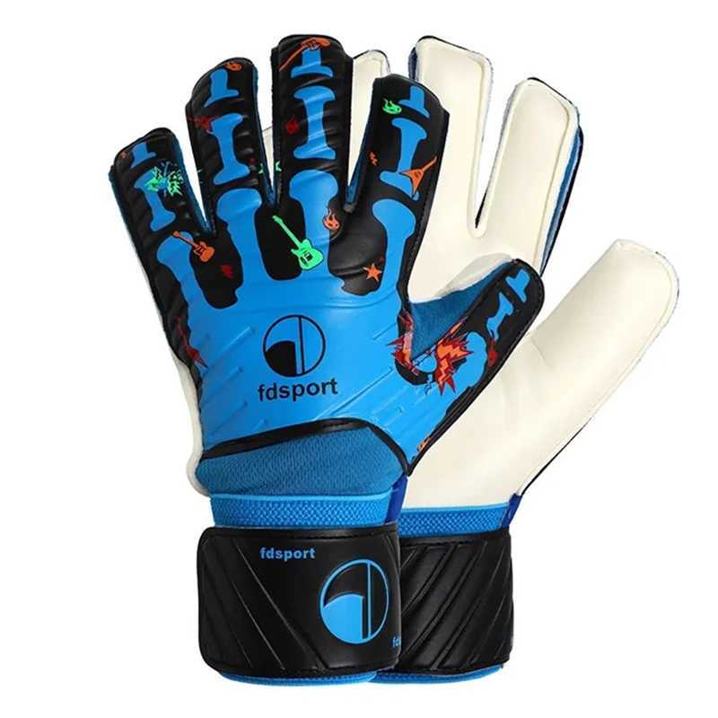 Mens Adult Youth Goalkeeper Gloves Football Soccer Match Training Goalie Gloves Non-slip Thickened Latex Glove Finger Save Guard XJ250606