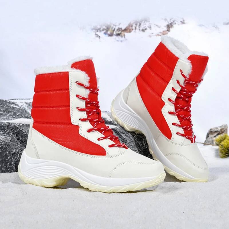 Ddmyoutdoor Winter Women S Casual Snow Outdoor Comfortable Warm Plush Cotton Anti Slip Thick Soled Ankle Boots Shoes For Outdoor Shoes