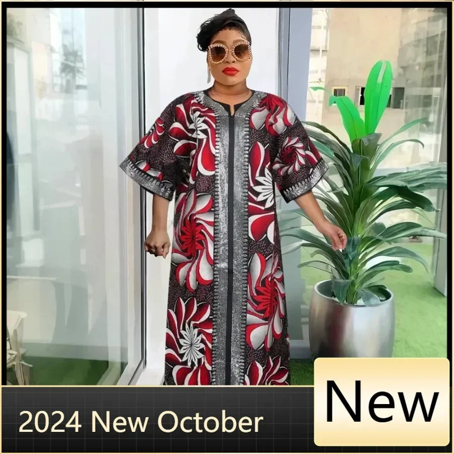 African Dresses for Women Traditional Africa Clothing Dashiki Ankara Print Wax Robe Kaftan Wedding Party Evening Gown 250603