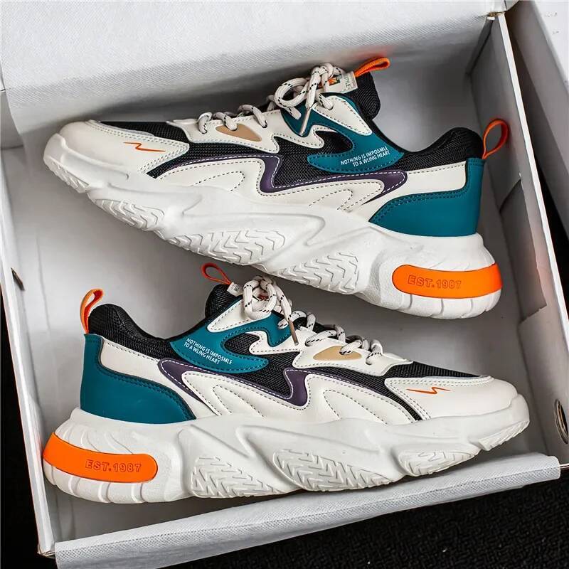 Ddmyoutdoor Men S Casual Sneakers Fashion Breathable Mesh Tennis Sports Running Elastic Vulcanized Comfortable Male Shoes Outdoor Shoes