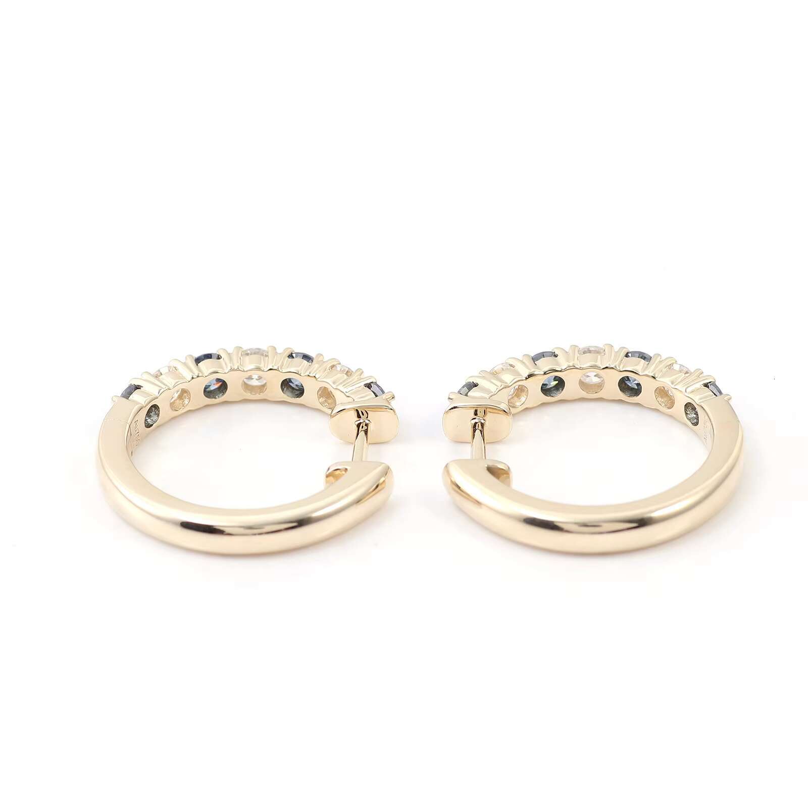 Hoop Earrings Luxurious 18K Yellow Gold VVS1 Moissanite Diamond Custom Jewelry Fine Earrings Engagement Jewelry for Women