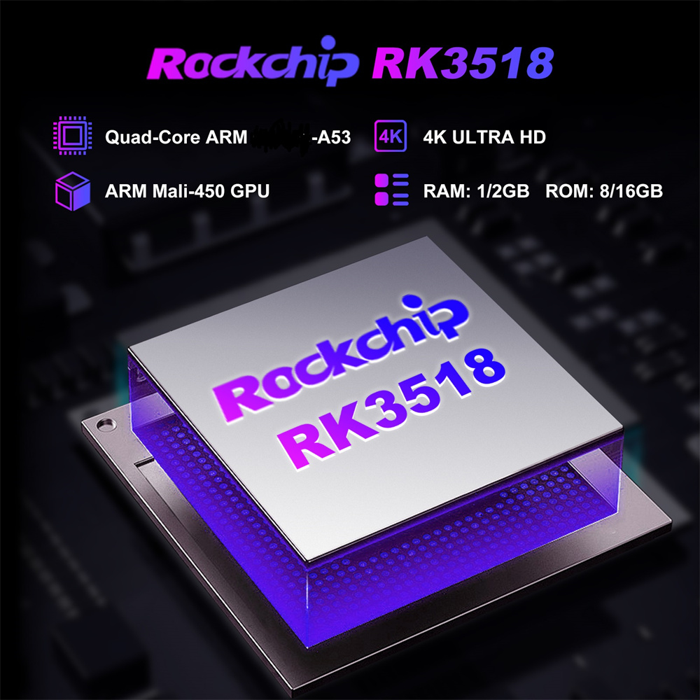 H96 MAX RK3518 Mini TV Stick Android14 Quad Core Wifi6 BT5.4 4K 60fps ATV Launcher BT Voice Media Player TV Stick