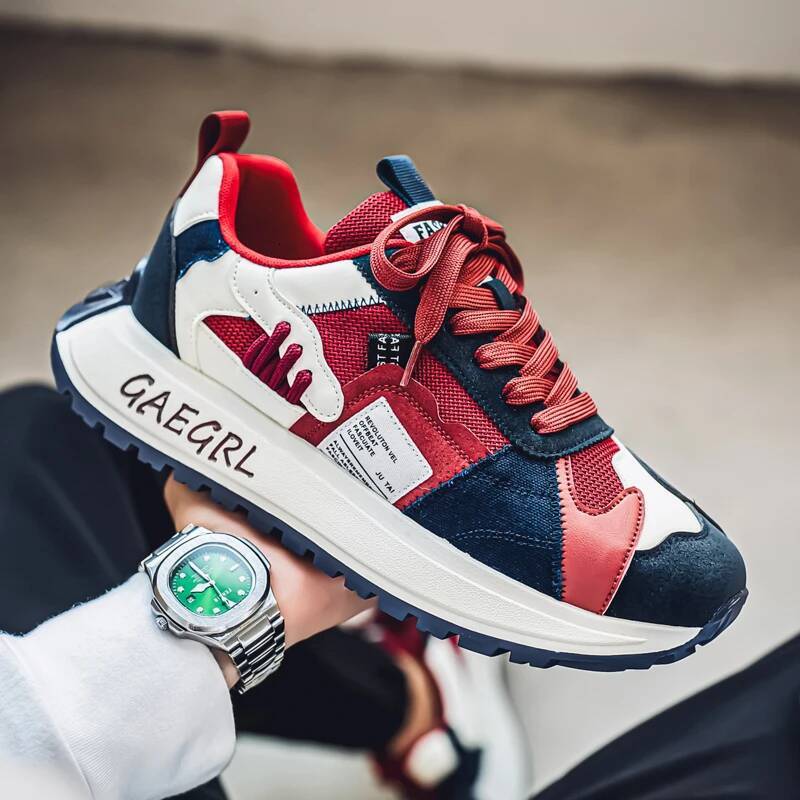 Ddmyoutdoor New Men S Sneakers Outdoor Casual Sports Male Shoes Platform Wear Resistant Shock Absorbing Anti Slip Comfortable Shoe Outdoor Shoes