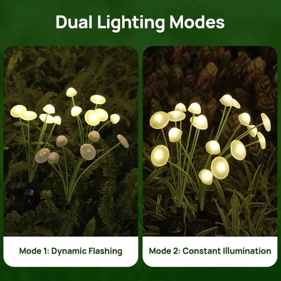 Solar 6LEDS Jellyfish Lights Mushroom Lights Solar Ground Plug Atmosphere Lights Garden Decoration Lights Lawn Lights XJ250606