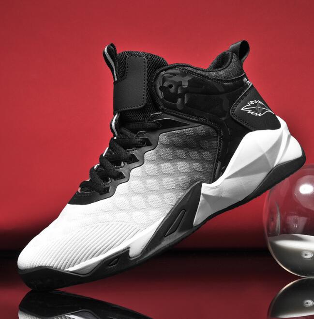 Four Seasons Men's Shoes Basketball Shoes Flyknit Mesh Breathable Mid Top Training Shoes Cross border Foreign Trade Men's Sports Shoes Z 6.5