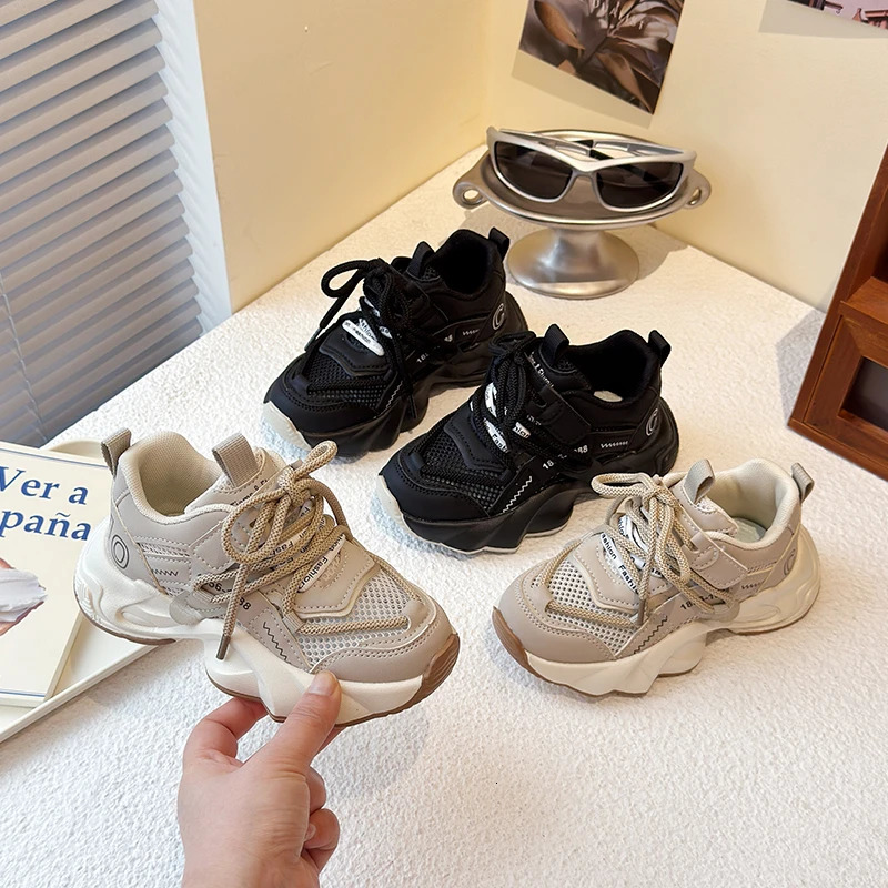 Spring Collection Breathable Mesh Sports Shoes for Boys Girls AntiSlippery n 250604z