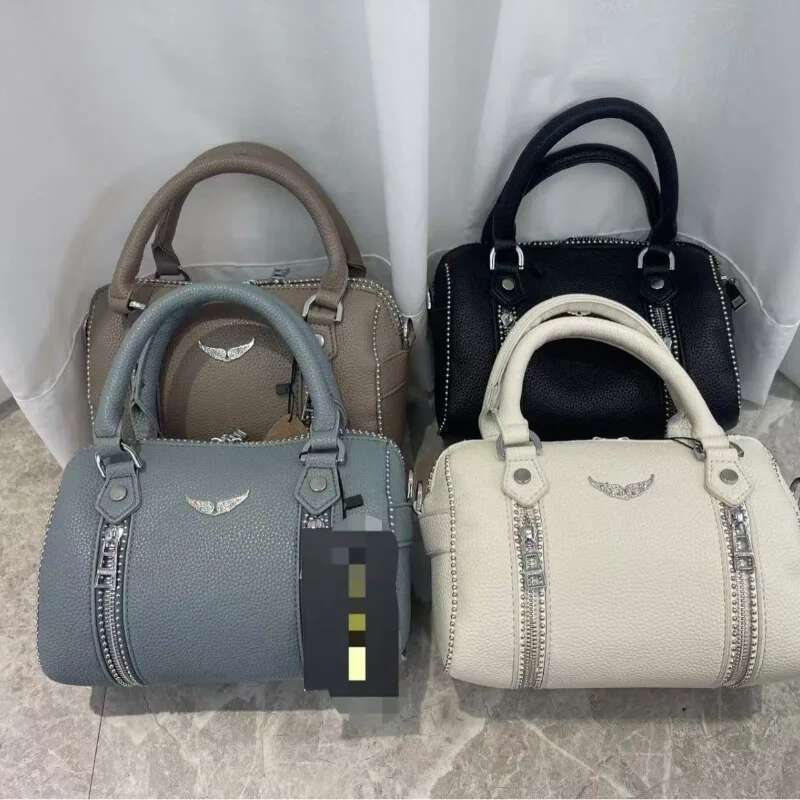 Hot Selling New Black Lychee Pattern Women's Crossbody Handbag Bucket Bag Designer Bags