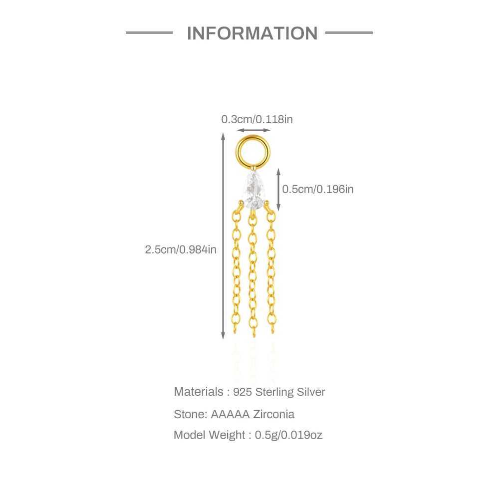 ROXI Tassel Charms DIY Pendant For Earrings Necklace Women Girls 925 Sterling Silver 1PC Exquisite Zircon Jewelry Accessories XJ250607